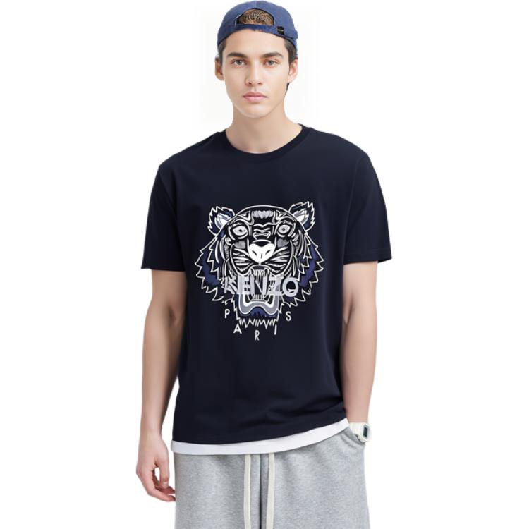 KENZO Men's Classic Tiger Short Sleeve T-shirt Black PF855TS0504Y1-99