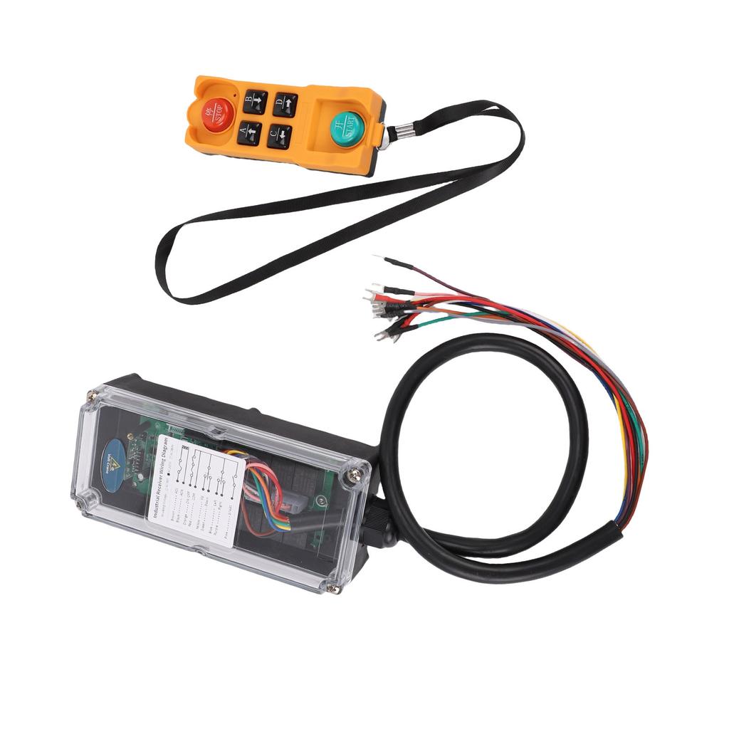Drahtlose Kranfernbedienung AC220V 6 Tasten 4-Wege Einzelgriff für Industriellen Elektrokettenzug Brücke LKW-Kran