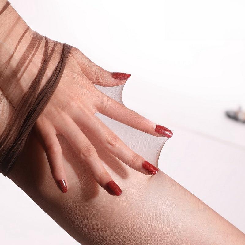 0.1D Super Thin Transparent Mesh Waist Pantyhose With Foot Shape Women Sexy Seamless Crotch Tights  Pole Dance Clubwear