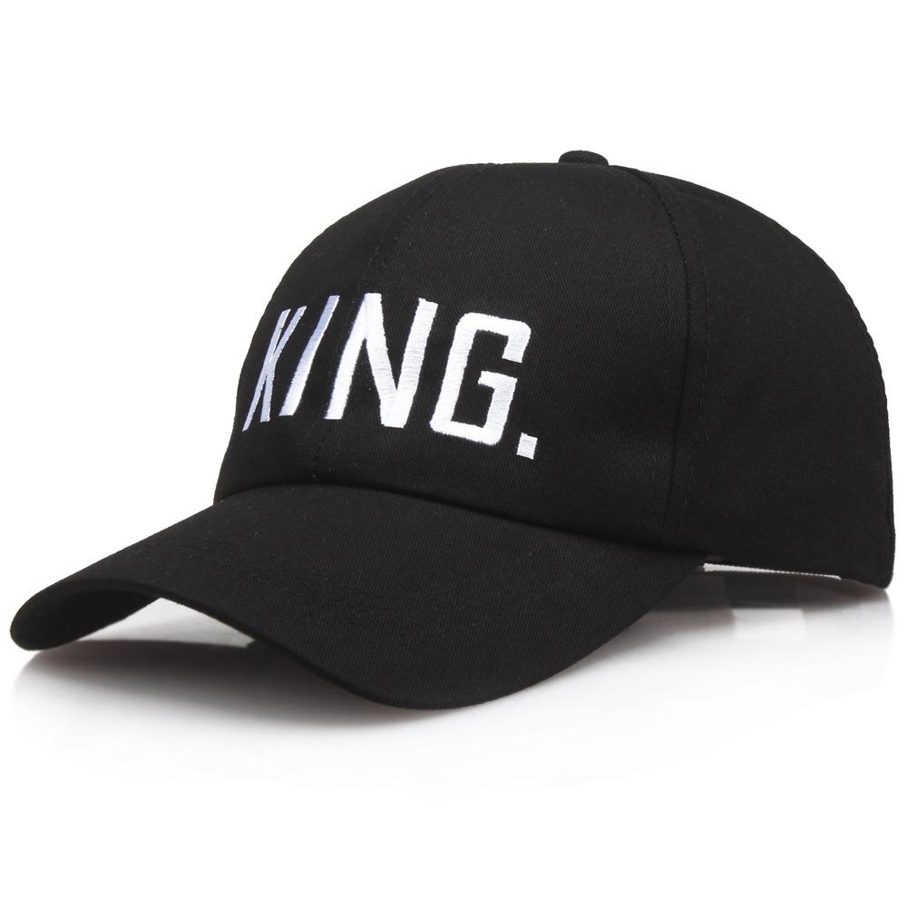

Fashion Couple King Queen Embroidered Baseball Cap Pure Cotton Spring Summer Hat adjustable