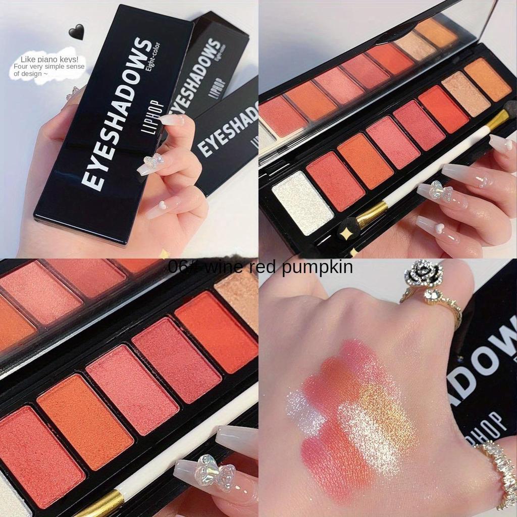 Cold-tuned Cement Gray Eyeshadow Palette Earth Brown Matte Eyeshadow Mashed Potato Pearly Sequins 8-color Students