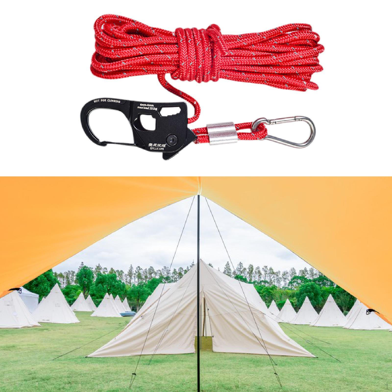 5mm Tent Guy Rope Aluminum Alloy Self Locking Regulator for красный