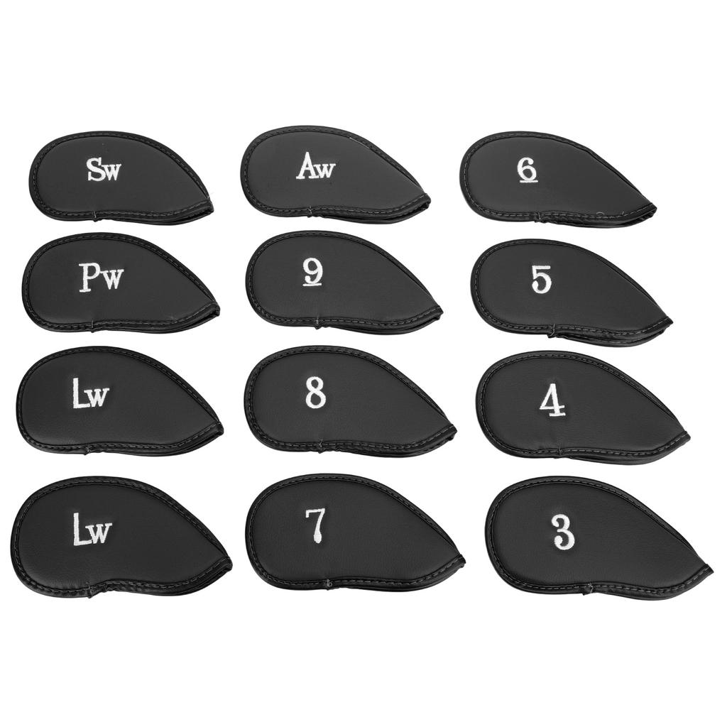 12Pcs Golf Iron Covers Set with Numbers Soft Protective Golf Head Cover Protective Headcover for