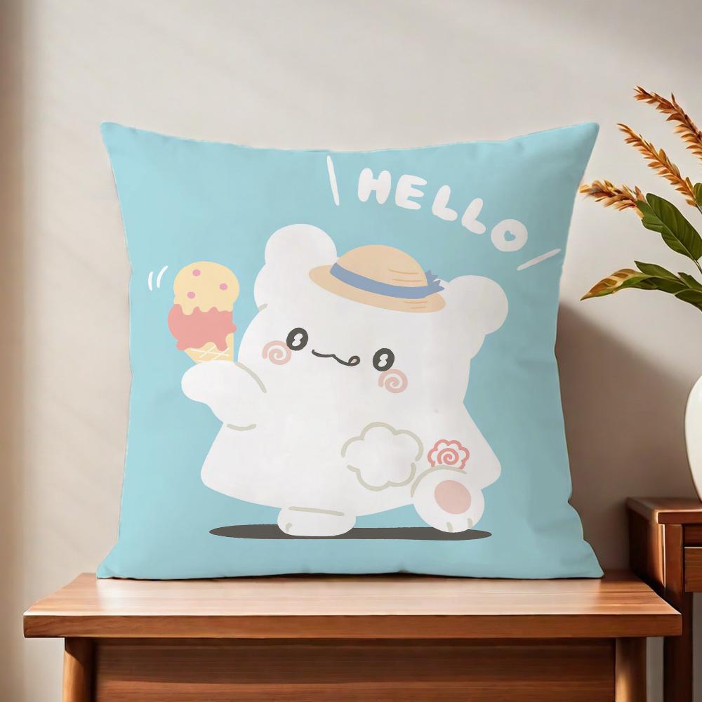Hhanamaruobakee cartoon cushion cover For Pillow Printing Sofa Decoration Home Car Room Coffee Shop Office Nordic Simplicity