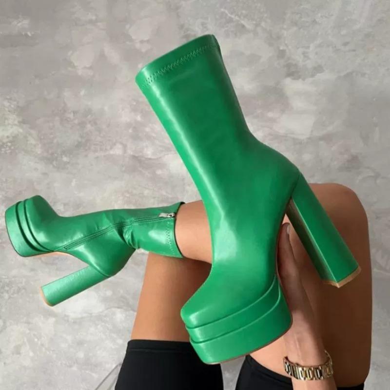 Woman Shoes New Style Platform Boots Ladies High Quality Luxury Women Leather Boots Super High Heels Boots Zapatos Mujer