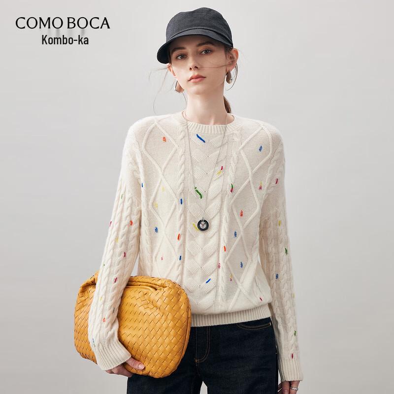 

Women s Thickened Loose-Fit Cable Knit Cashmere Sweater XL