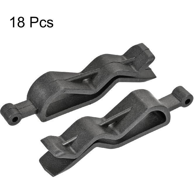 MECCANIXITY Garbage Bin Clip, Kitchen Trash Can Bag Clips Waste Basket Garbage Bin Clamp Bag Clip Black, Pack of 18