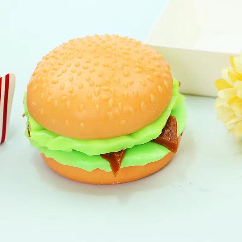 

Симулятор Burger Stress Relief Іграшка Stress Ball 3D Squishy Гамбургер Tpr Декомпресія Squeeze Ball Сенсорні подарунки Вечірка Дорослі