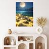 5D Moon Seascape Kit Sparkling Rhinestone Art For Adults Beginners Dream Beach Starry Sky Wall Decor DIY Craft