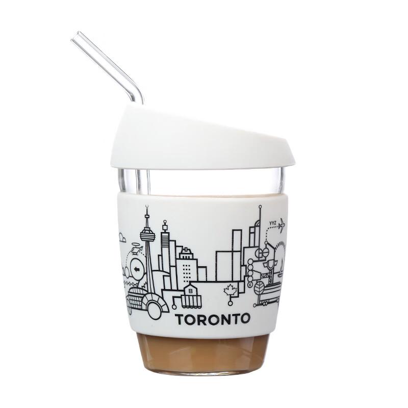 

Shangqi Heat-Resistant Borosilicate Glass Cup with Straw & Silicone Lid