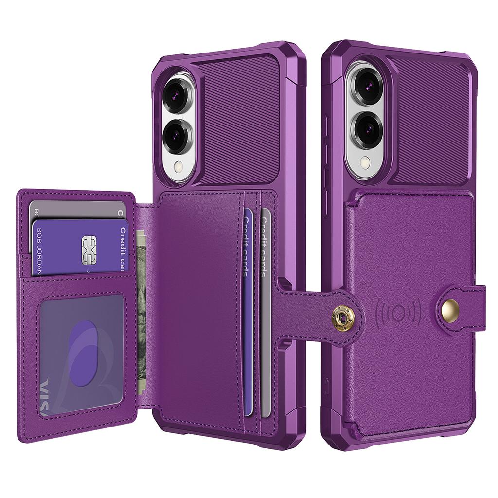 For Samsung Galaxy S25 Edge Case with Card Holder PU Leather+TPU Phone Back Cover