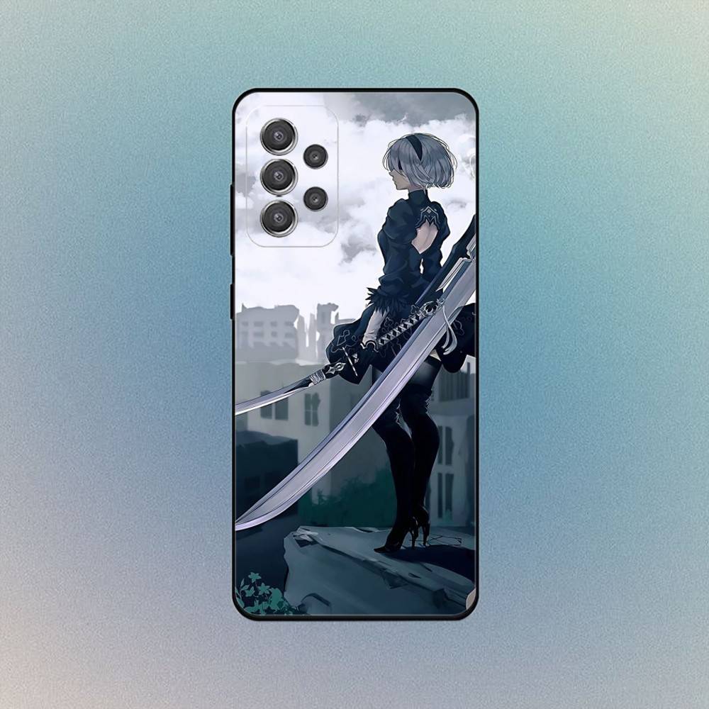 Shockproof Game N-NieR Automata 2B Phone Case For Samsung Galaxy S25,S24,S21,S22,S23,S30,With Bracket Cover