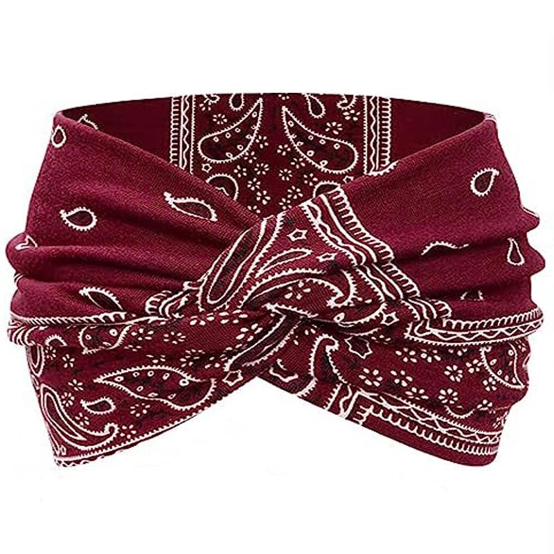 Women's Elastic Cross Super Wide Headband for Yoga, Running, and Sports