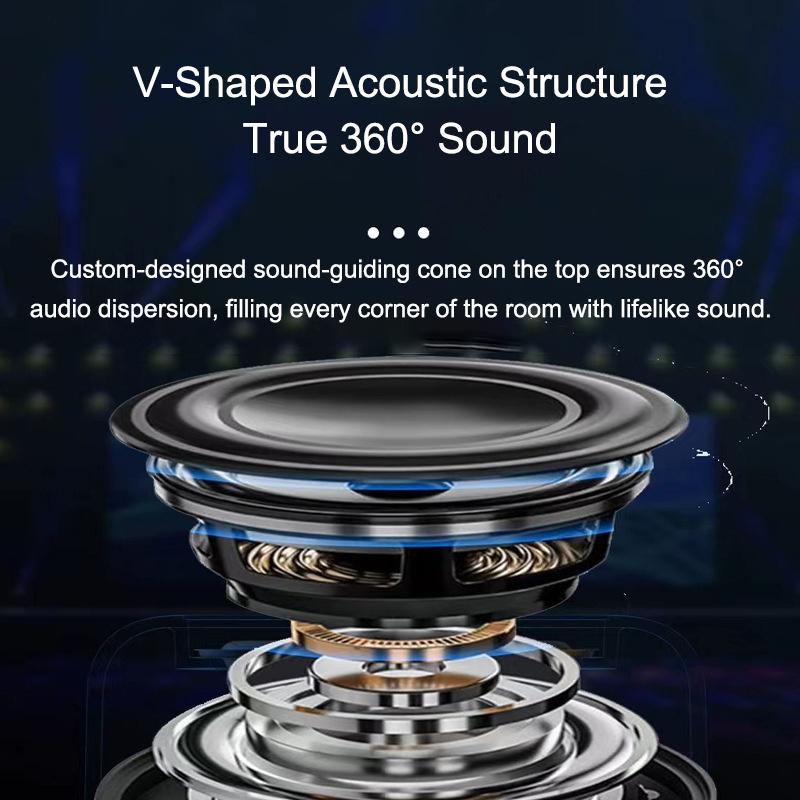 Mini Portable Bluetooth Speakers Wireless With Multicolour Lights, Stereo Pairing Desktop & Portable Wireless Speaker