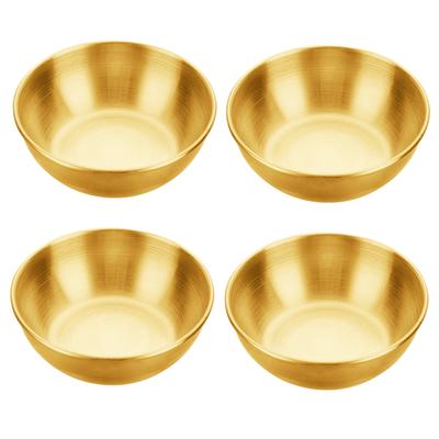 4 ks nerezové misky na omáčku, podšálky, misky na dipování, talířky na předkrmy, potřeby pro domácí kuchyni 8,2 x 8,2 x 2,8 cm