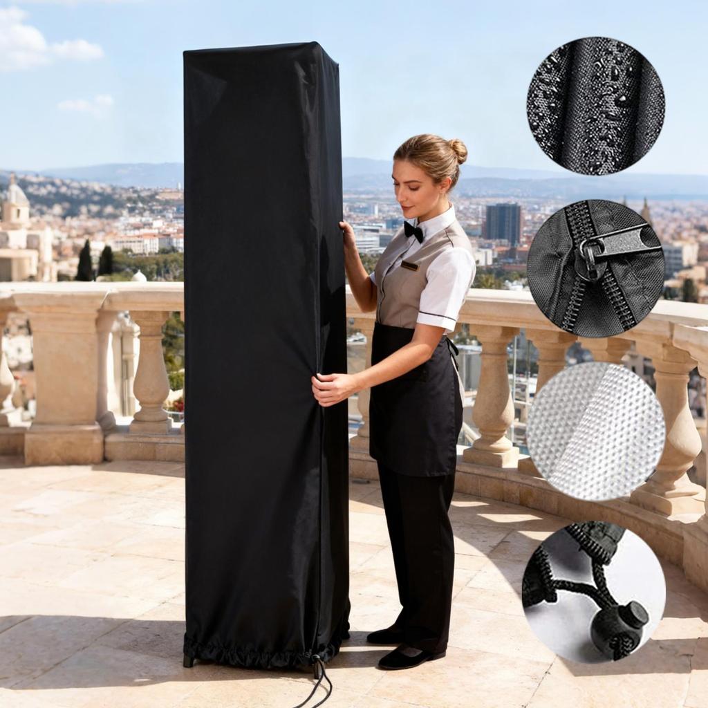 Heater Cover Waterproof UV-Resistant Shield Winter Anti-UV Windproof Heater Covers For Outdoor Garden Yard Pathway Backyard