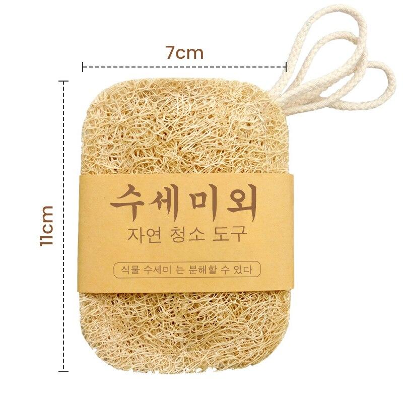 10Pcs Natural Luffa Dish Washing Cloth Sponge Loofah Scrub Pad Dish Pot Easy To Clean Scrubber Sponge Kitchen Clean Brushes Pad
