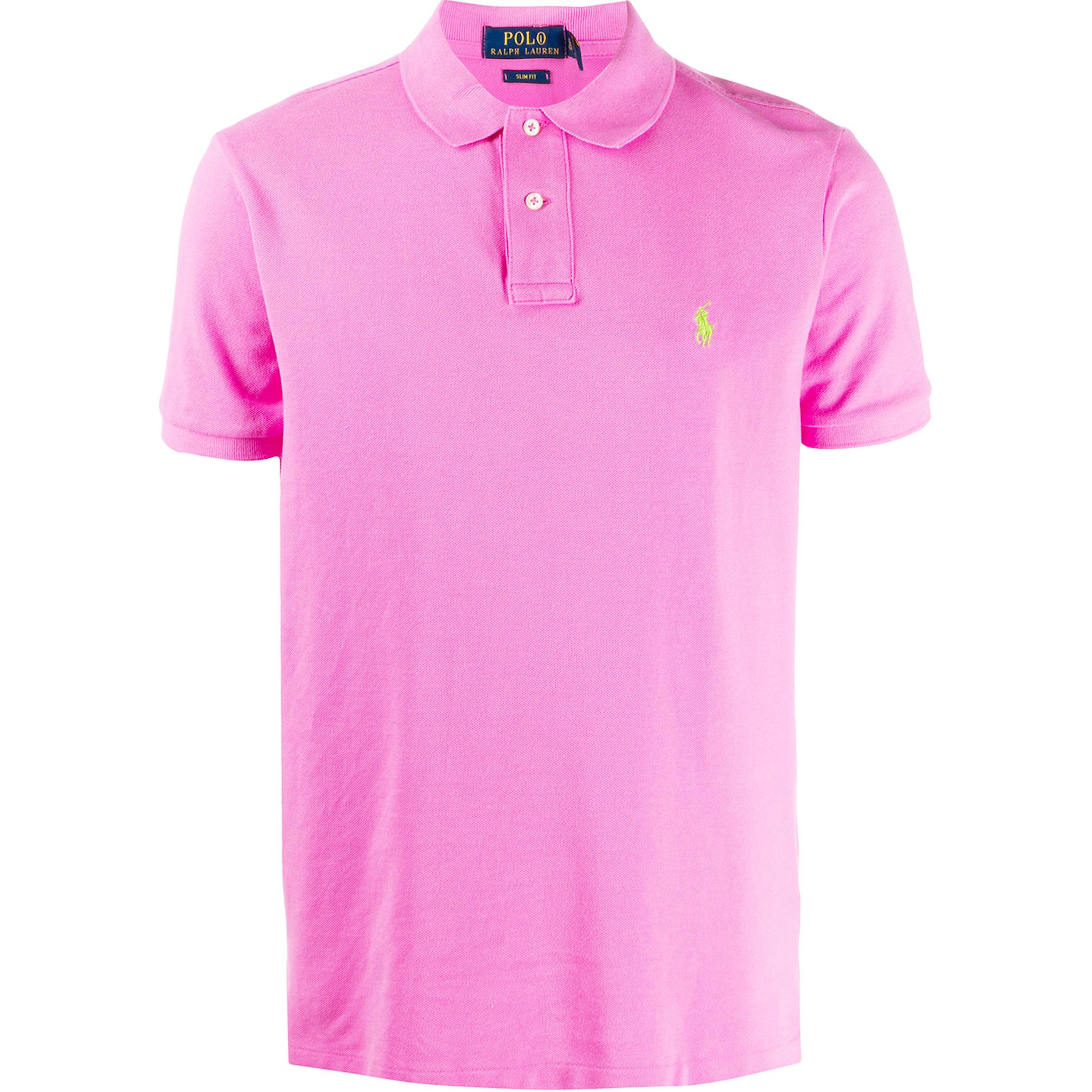 

Поло Ralph Lauren с вышивкой логотипа, мужские топы с коротким рукавом, ярко-розовый 710795080-032 M