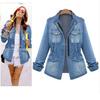 Female Women Ladies Denim Jacket Skinny Denim Jacket Autumn and Winter Clothes