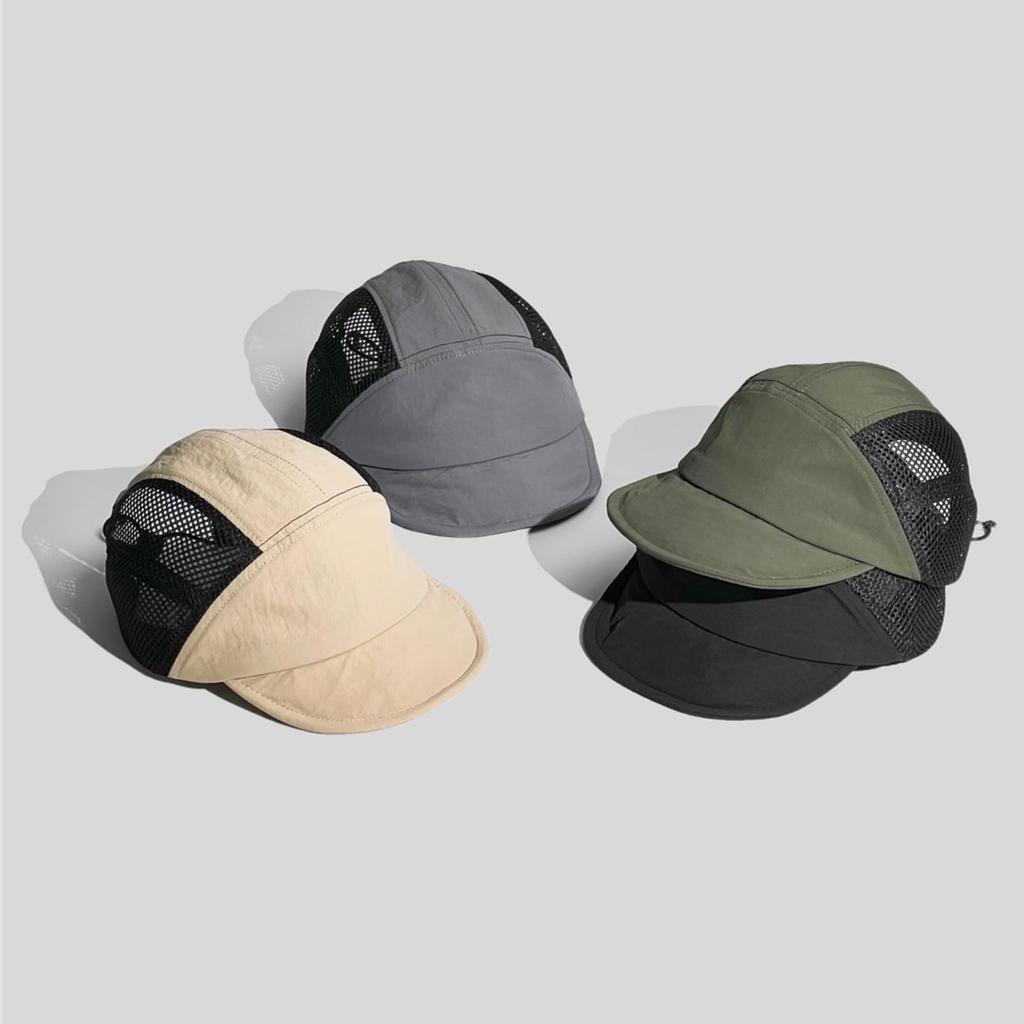 TUISKU Mesh Short Jet Einheitsgröße Kostenlose 5-Panel-Kappe, Schirm, Kappe, Lässig, Angeln, Outdoor, Herren, (JP, Alphabet, Größe, Schwarz)