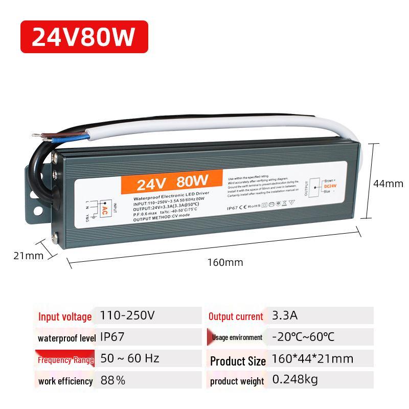 24V Waterproof Power Supply for Wall Washer and Outdoor Light-Up Characters (200W/250W/300W/400W/500W)