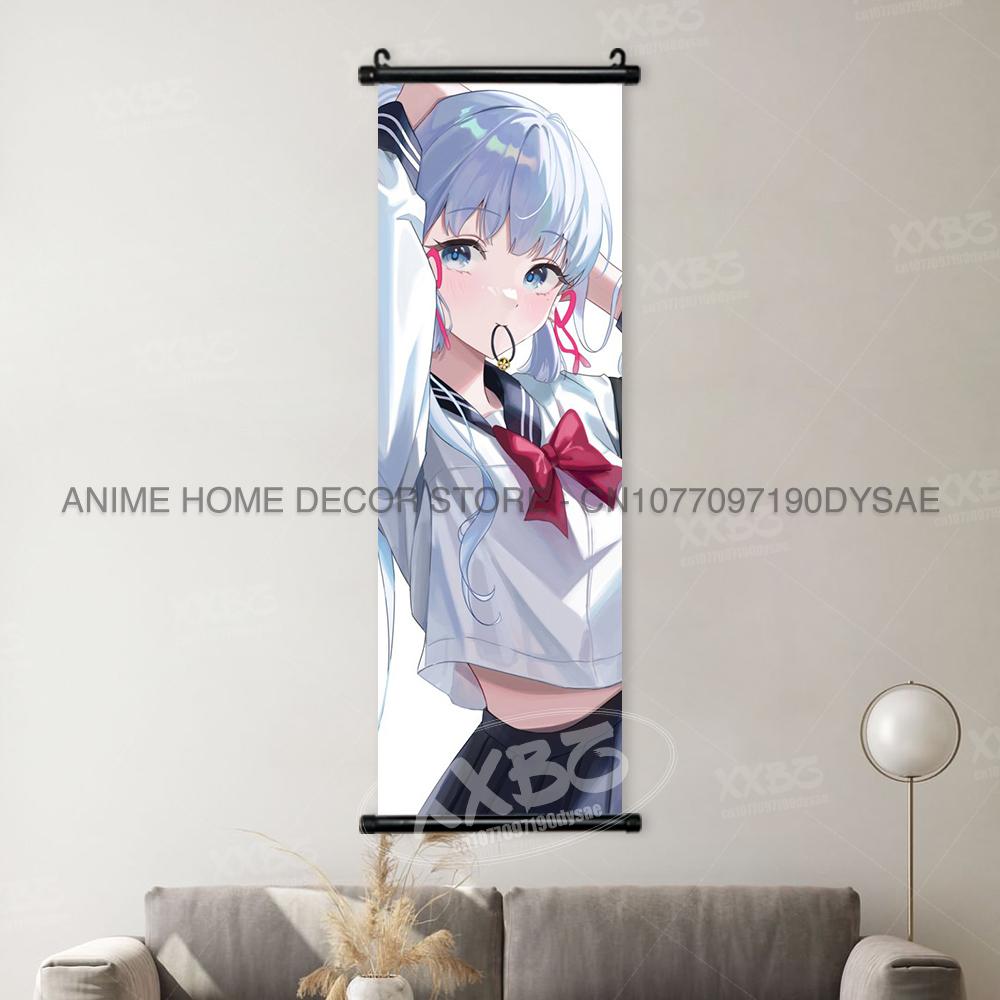 Game Genshin Impact Poster Sexy Anime Mona Home Decor Scroll Picture Sucrose Wall Art Decorative Hanging Painting Interior Mural