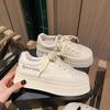 Spring New All-Matching Genuine Leather Thick Bottom Heightened Easy Wear Shoes Comfortable Soft Bottom Casual Sneakers