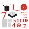 Modern DIY Digital Wall Clock Sticker Decals for Home Living Room Office DecorationRed