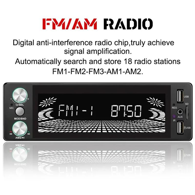 1 Din Car Radio MP3 Player Car Multimedia Stereo Player Car FM AUX Input Receiver