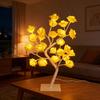 Rose Flower Tree Lamp 24 LED Rose Tree Table Lamp USB Powered Artificial Bonsai Flower Night Light for Bedroom Living Room Wedding Valentine's Day