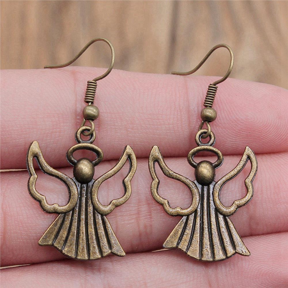 Drop & Dangle Earring Angel Wings Kids' Jewelry MaterialsEarring Size 18x19mm QE002