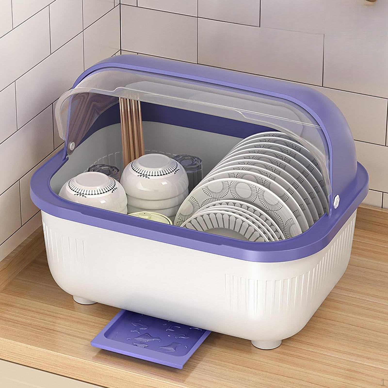 Воздухопроницаемая сушилка для посуды, сушилка с вытяжкой для отеля, дома, ресторана фиолетовый