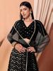 Designer Indian Lehenga Choli Set, Embroidered Georgette Wedding Lehenga with Matching Dupatta for Women