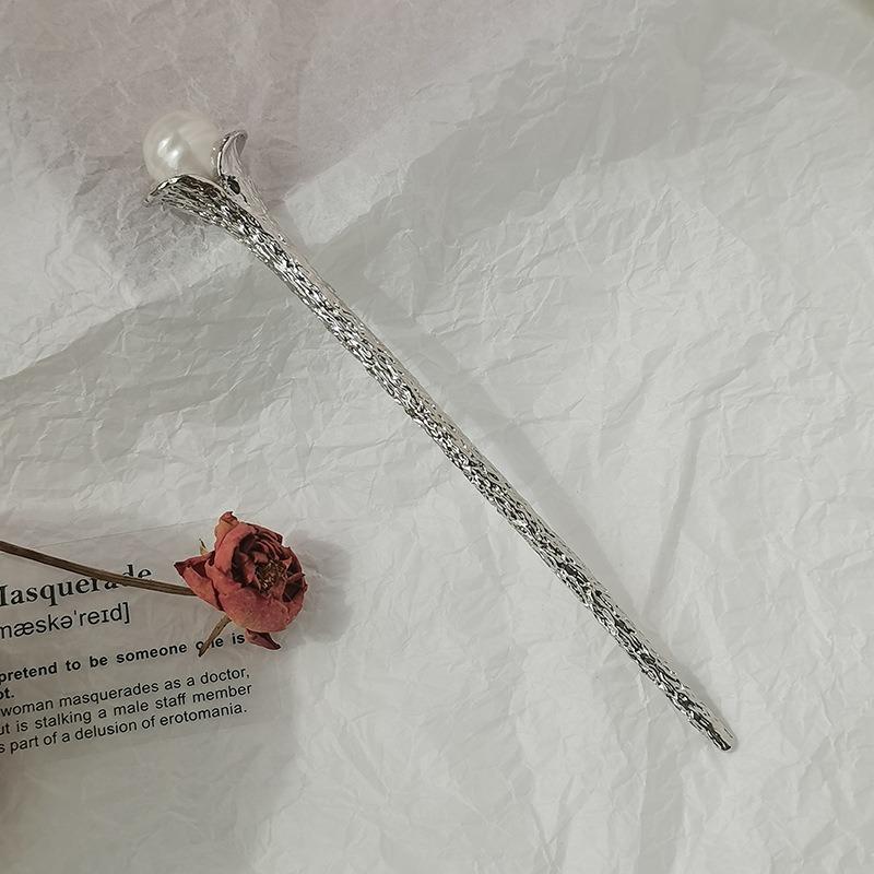 Vintage Faux Perle Haar Sticks Hairwear Frauen Einfache Chinesische Haarnadeln Haar Stäbchen Disk Hairsticks Kopfschmuck Schmuck