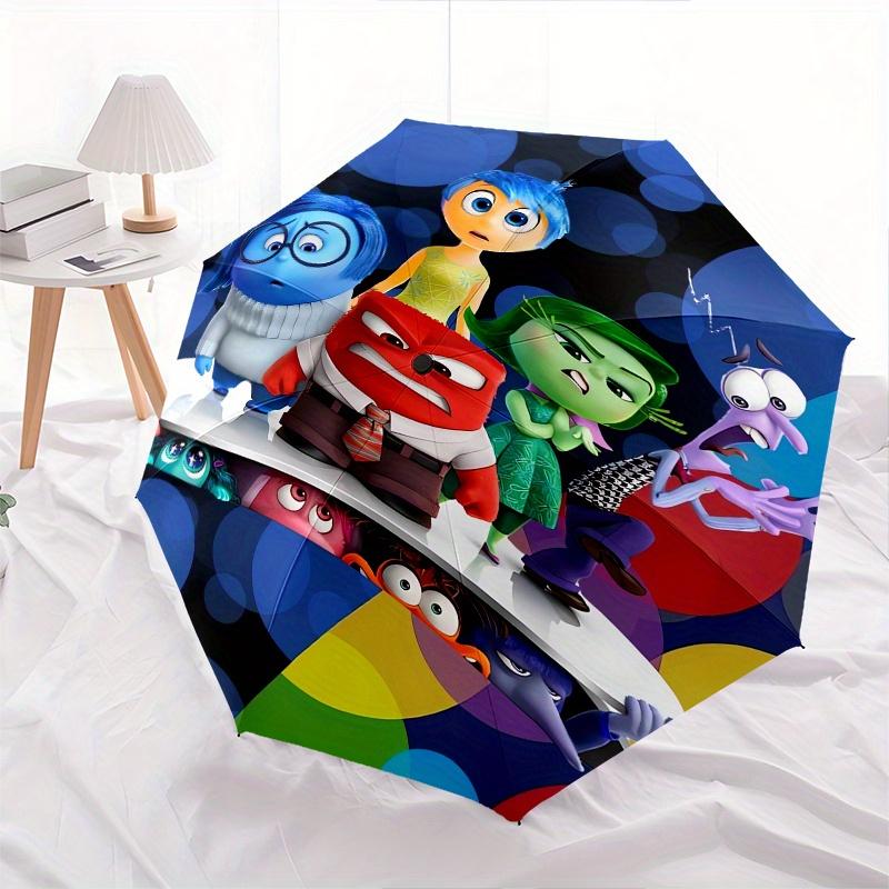 

Inside Out 2 Theme Automatic Compact Folding Cute Umbrella - Portable and Durable, 8-Bone Iron Umbrella for All Weather0707086