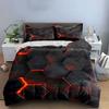 Modern Hexagon Design Set Multiple Sizes Kid'S And Adults' Bedroom Exquisite 3Pc Bedding Set, Gift