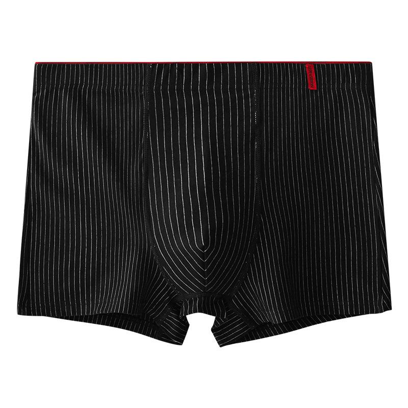 3 Pieces Men's Boxer Shorts Breathable Cotton Underwear Striped Underpants Male Panties U Convex Lingerie XL-5XL