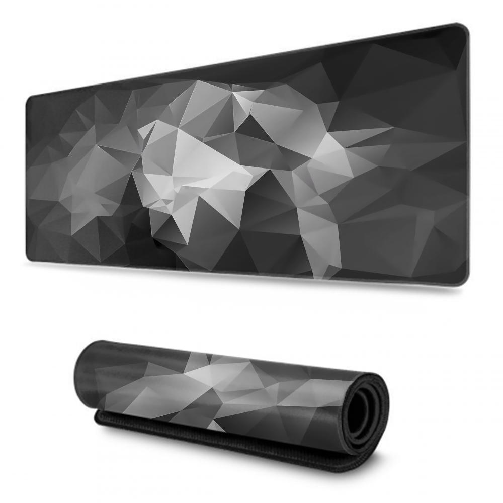 Geometric Pattern Design Irregular Polygon Mouse Pad inch Creative Black and White Design Mouse Pad 800x300x2mm