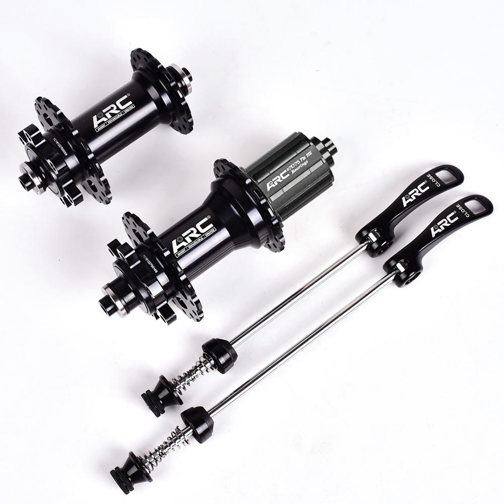 1 Pair MTB Bike Hub Front Rear HG 8-11 Speed 4 Claws 36 Holes Disc Brake Hubs with Quick Release