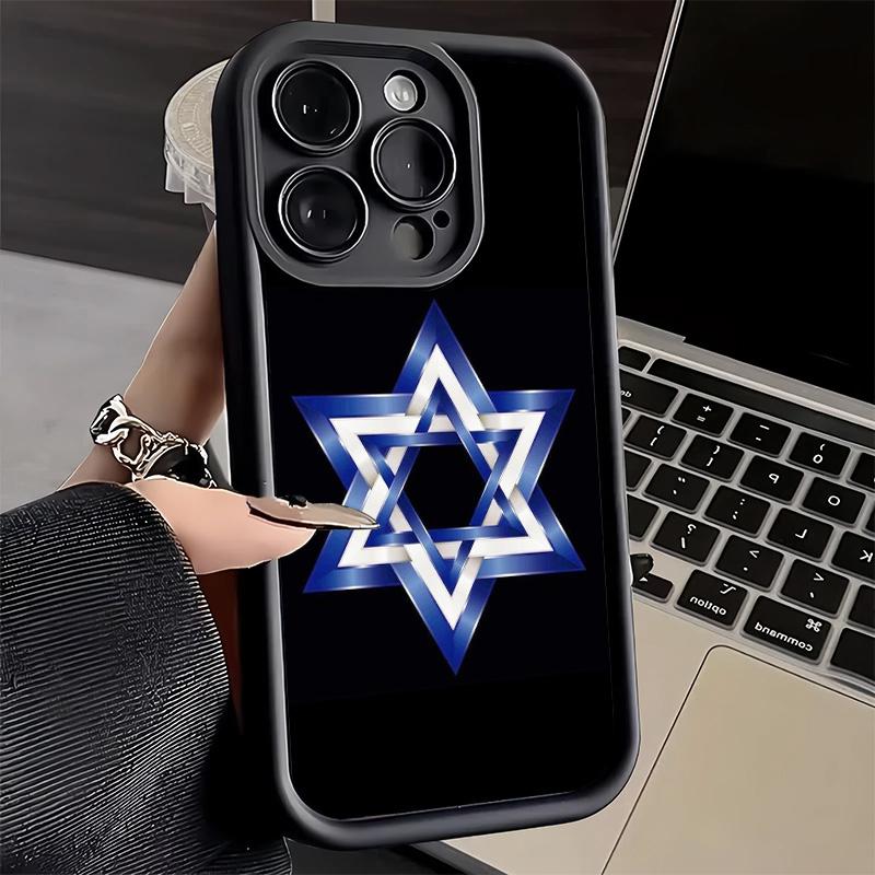 Phone Case for iPhone 17 Air 16E 15 16 Pro Max David Jewish Star Symbol Cover 14 Plus 13 12 Mini Soft Shell Silicone Fundas