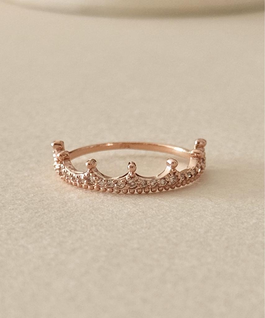 Judien 14K 18K Petit Crown Cubic Ring