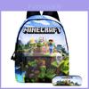 Mochila Estampada Tema Minecraft Com Estojo Para Viagem de Meninos
