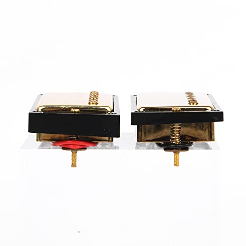 Yibuy Gold Double Coil Sealed Humbucker Pickup Set for Electric Guitar