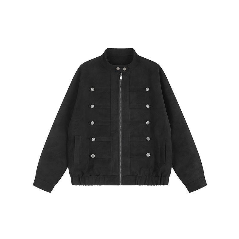 Unisex Oversized PU Jacket Black Stand Collar Zipper Casual Outerwear Fall 2026