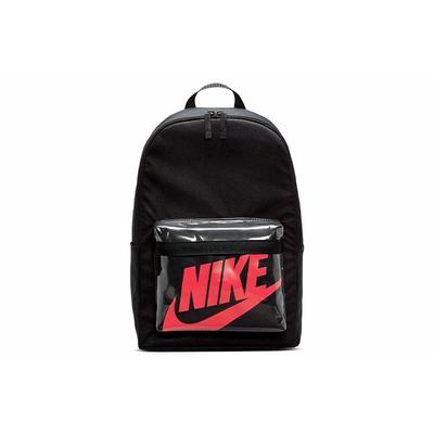 Heritage 2.0 Logo Zip Backpack Unisex Backpack Black Red BA6175-010