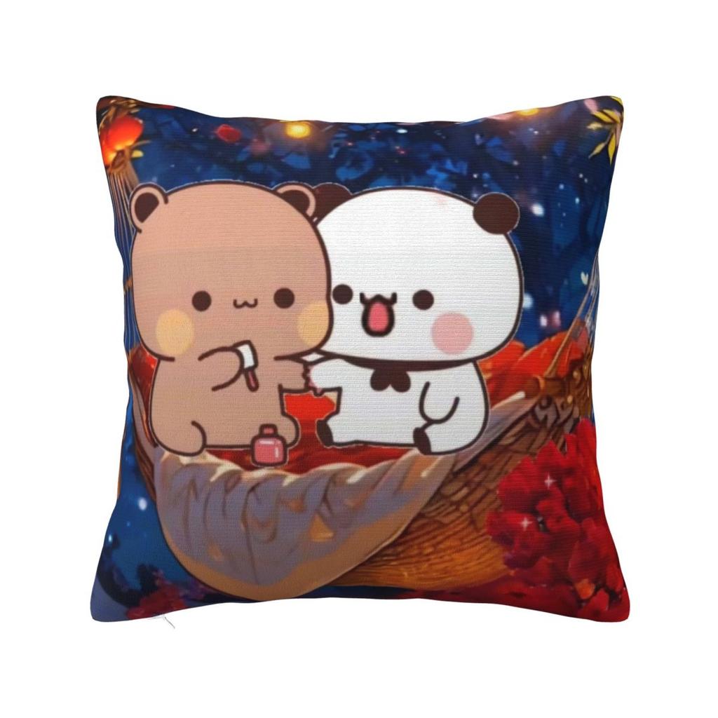 Bubu & Dudu Pillow Case Morden Pillow Cover Square Custom DIY Cushion Cover Pillowcases For Office Car Home Decorative
