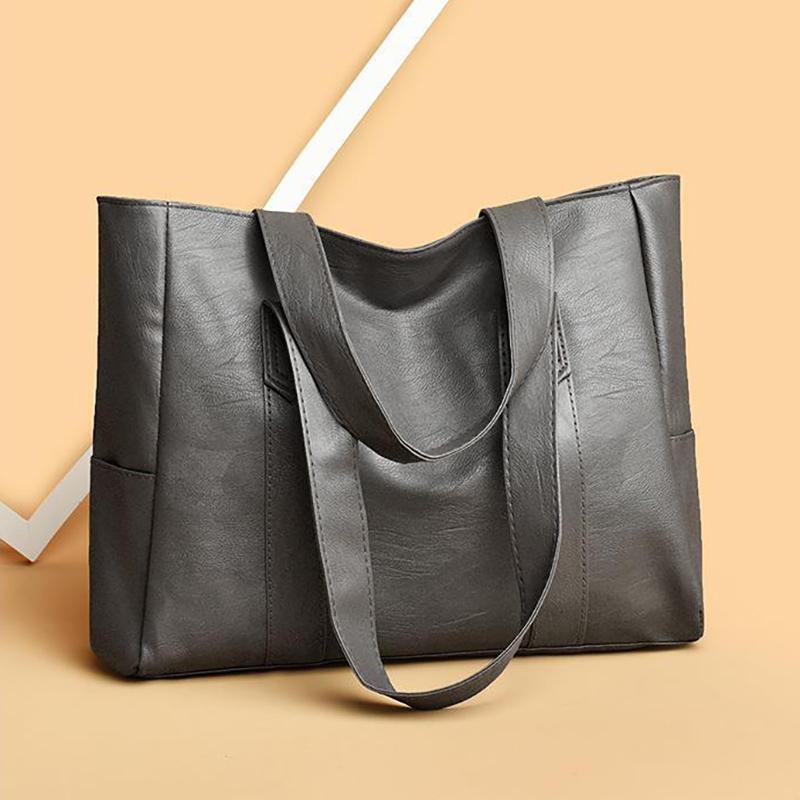 Retro Tragetasche aus weichem Leder Neue PU Handtasche mit hoher Kapazität für Pendler Europäischer und amerikanischer Trend Einfache und vielseitige Mode-Schultertasche