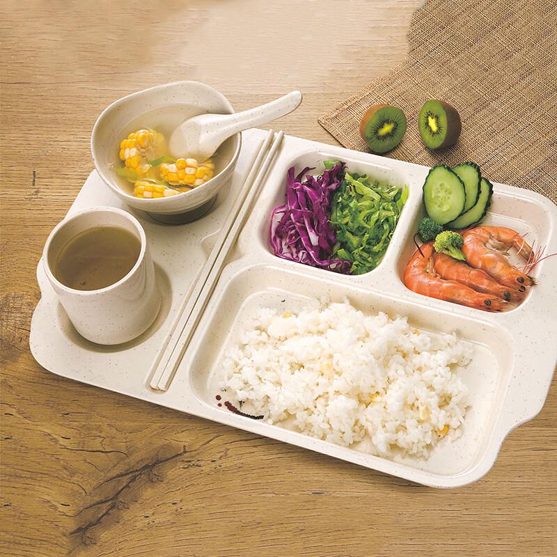 Wuhe A5 Livsmedelsgodkänd Melamin Vit 3-Facks Serveringsfat