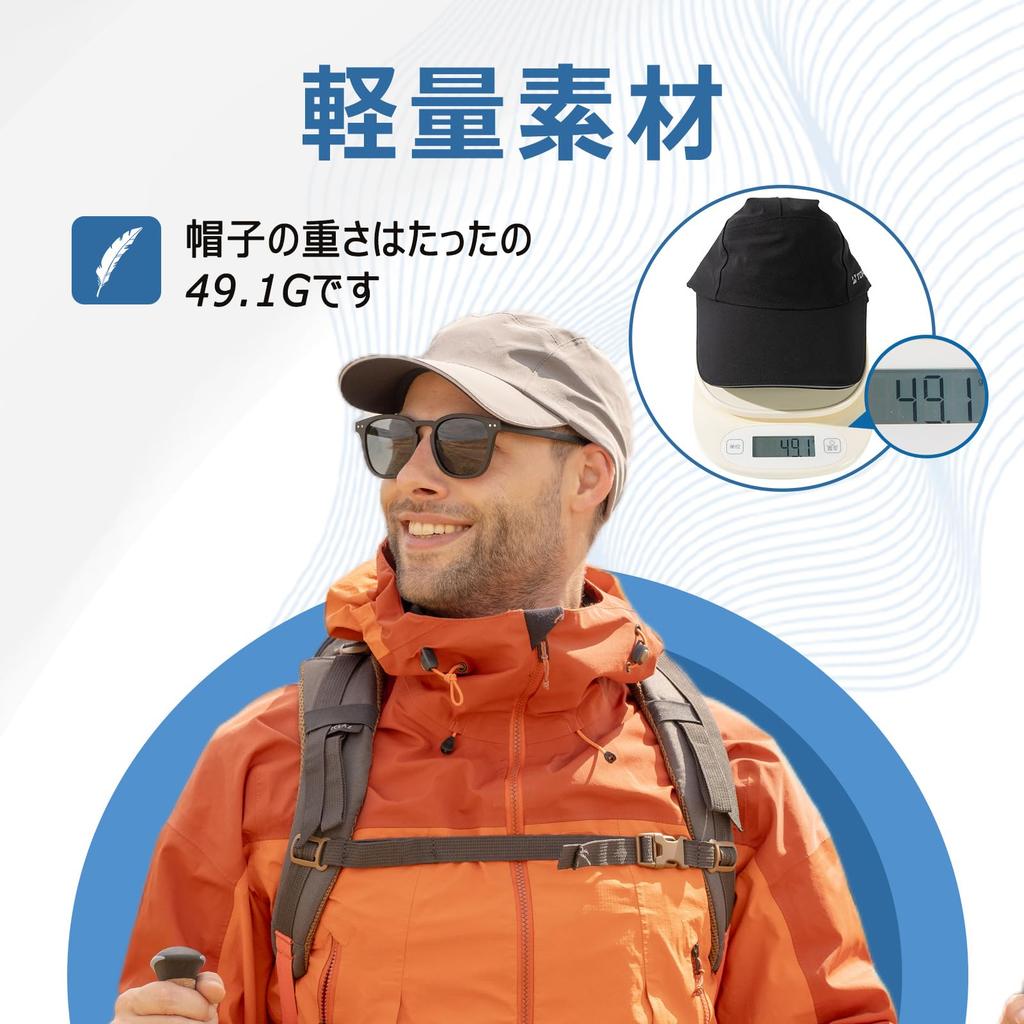 5 Panel Cap for Large Baseball Mountain UV UV Rain Size [TOP-EX] Men, Size, Hat, Waterproof, Women's, Guy, Summer, Golf, Cycling, Summer, Black,