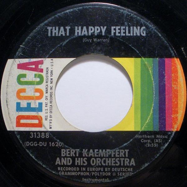 

7inch Record BERT KAEMPFERT HIS ORCHESTRA That Happy Feeling 31388 Decca 1962 US Jazz Used